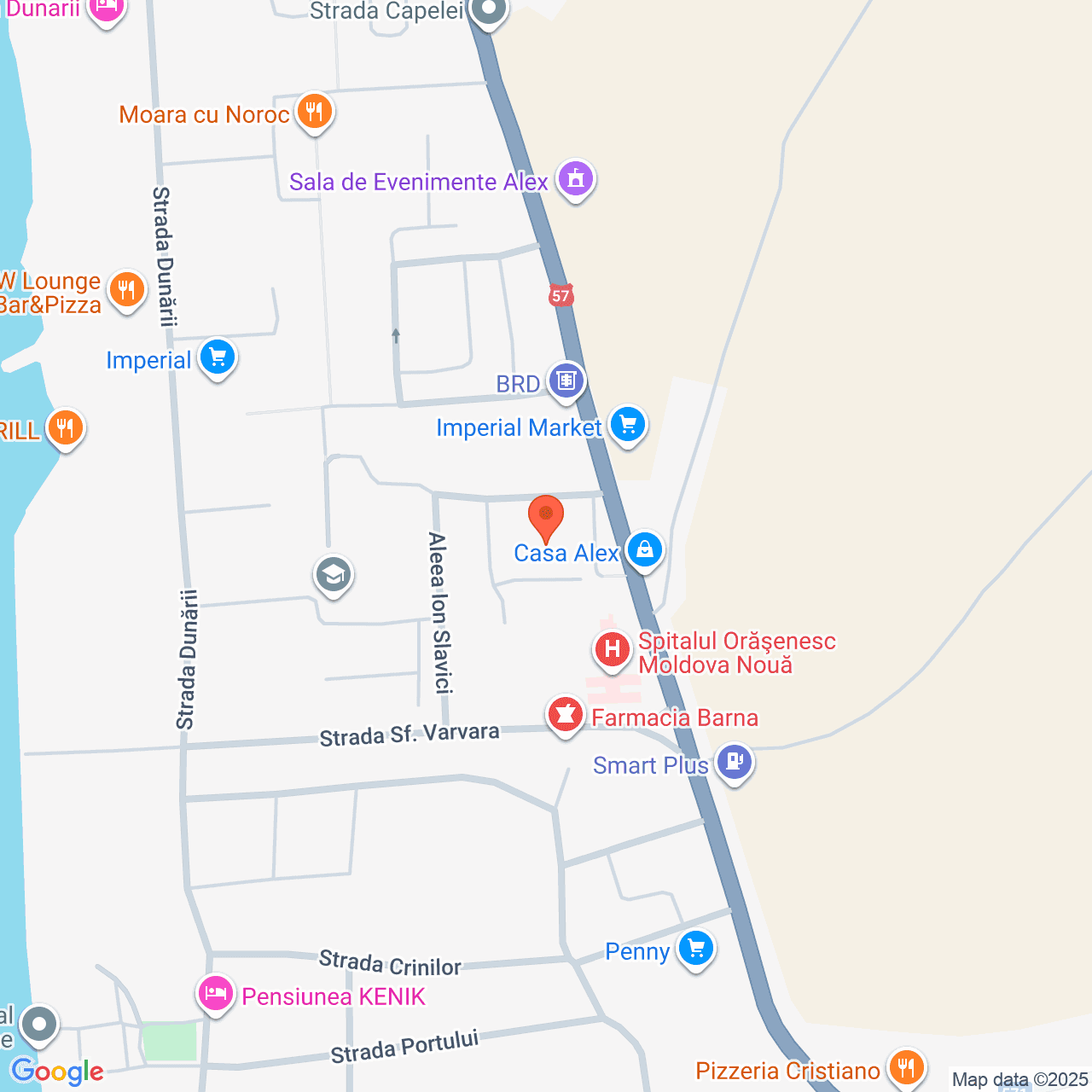 Poza harta streetview, zoom 16, adresa  Moldova Veche, jud. Caras-Severin, , judetul