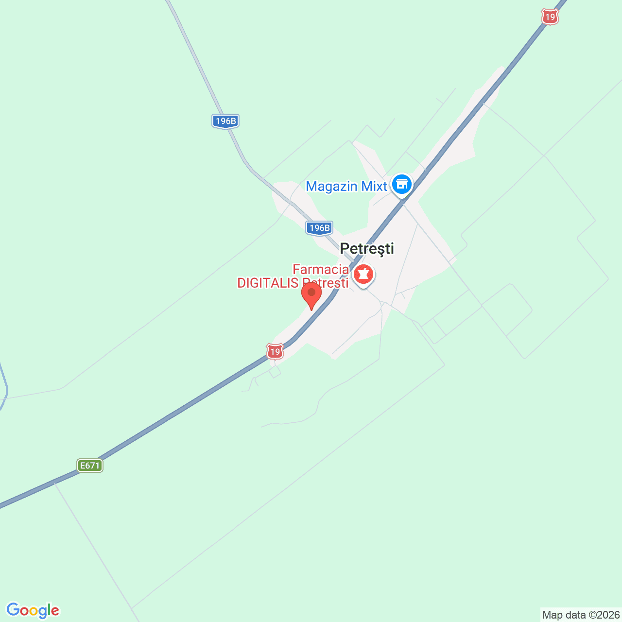 Poza harta streetview, zoom 14, adresa Petrești, nr. 48 Satu Mare, , judetul
