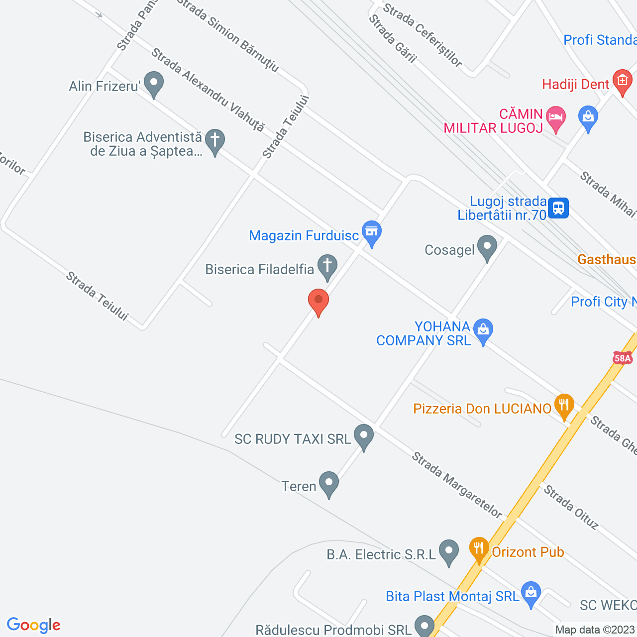 Poza harta streetview, zoom 16, adresa Lugoj, str. Muresului, nr. 33, , judetul