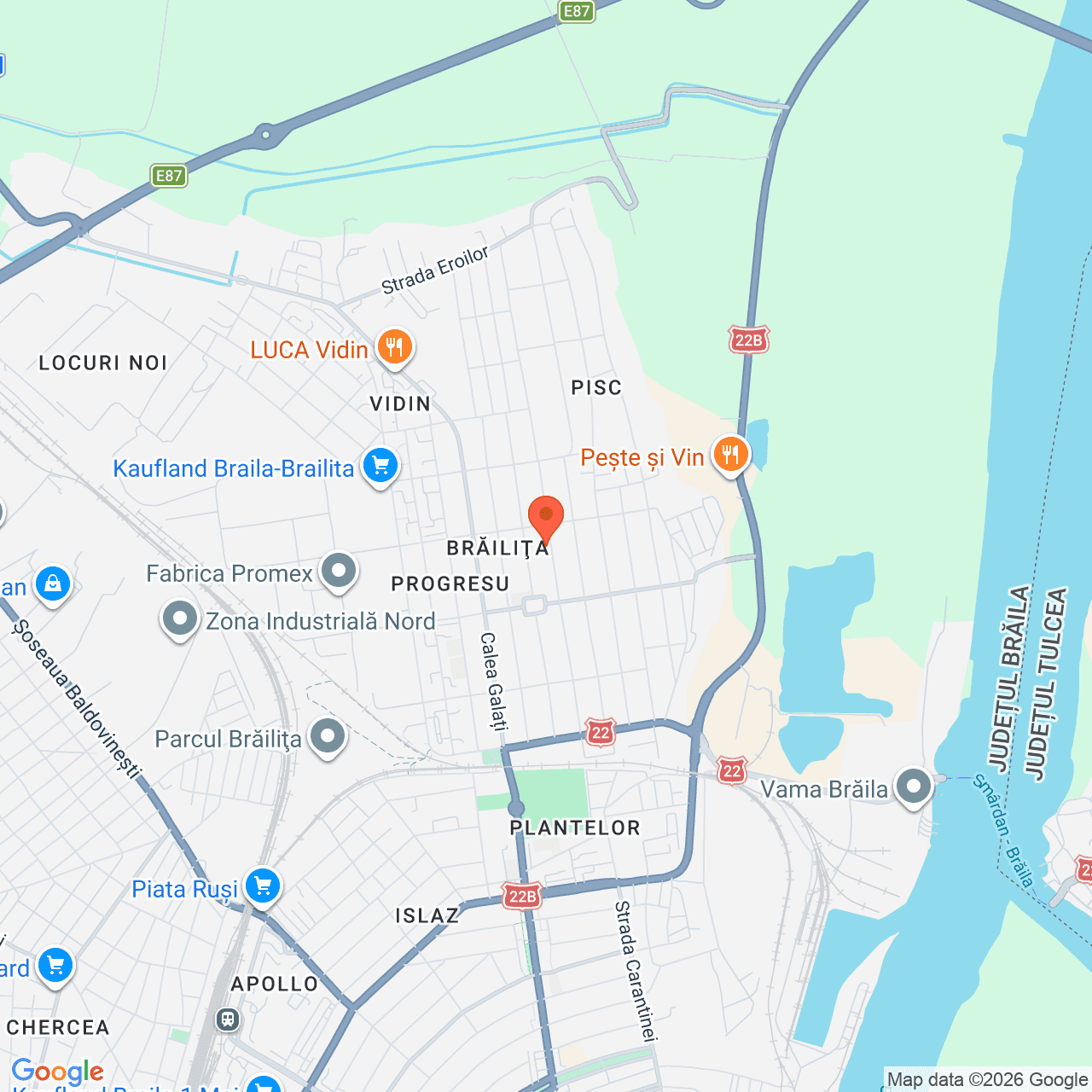 Poza harta streetview, zoom 14, adresa Braila, strada Mircea cel Mare 135-135bis, , judetul