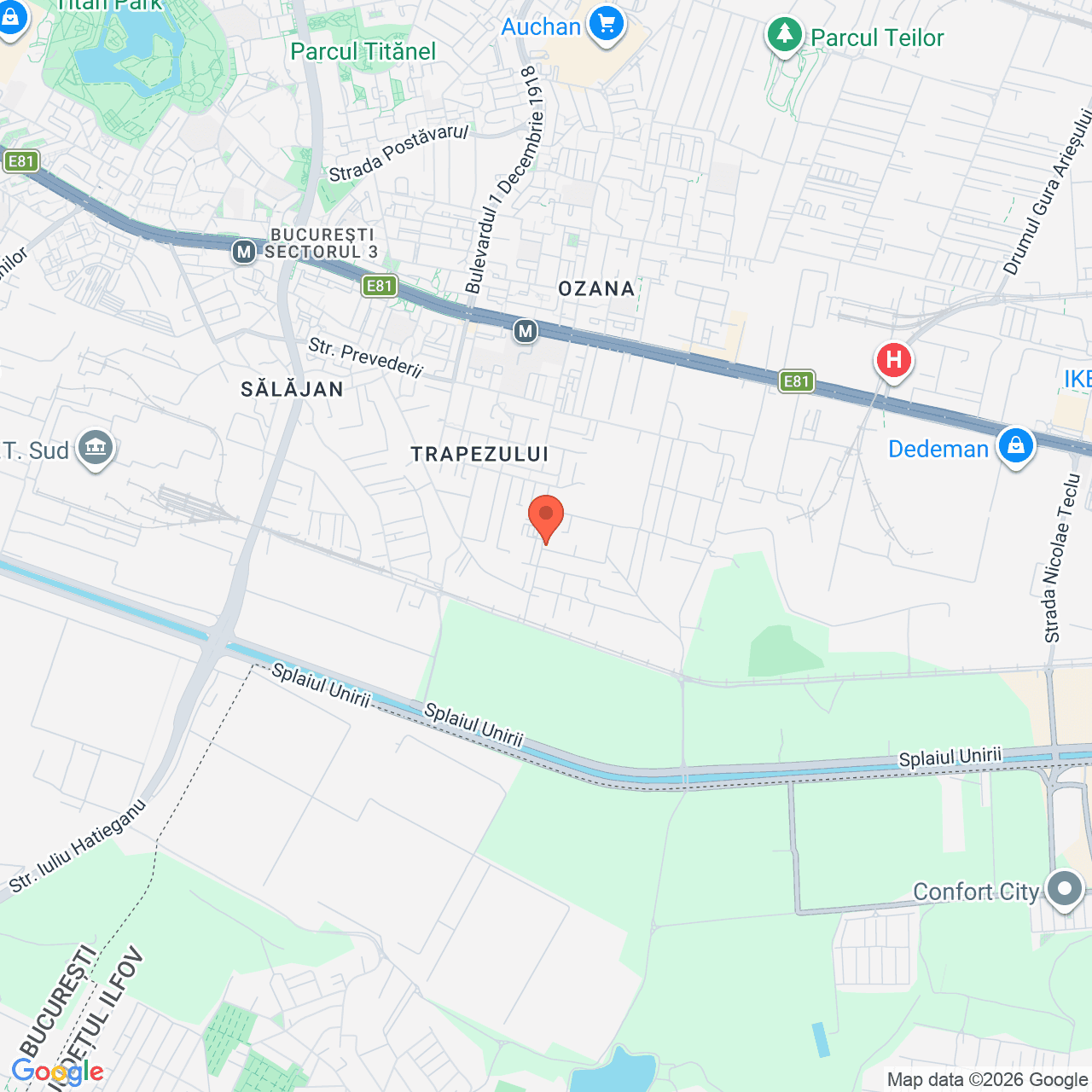 Poza harta streetview, zoom 14, adresa Aleea Taifunului nr. 13, Sector 3, București, , judetul