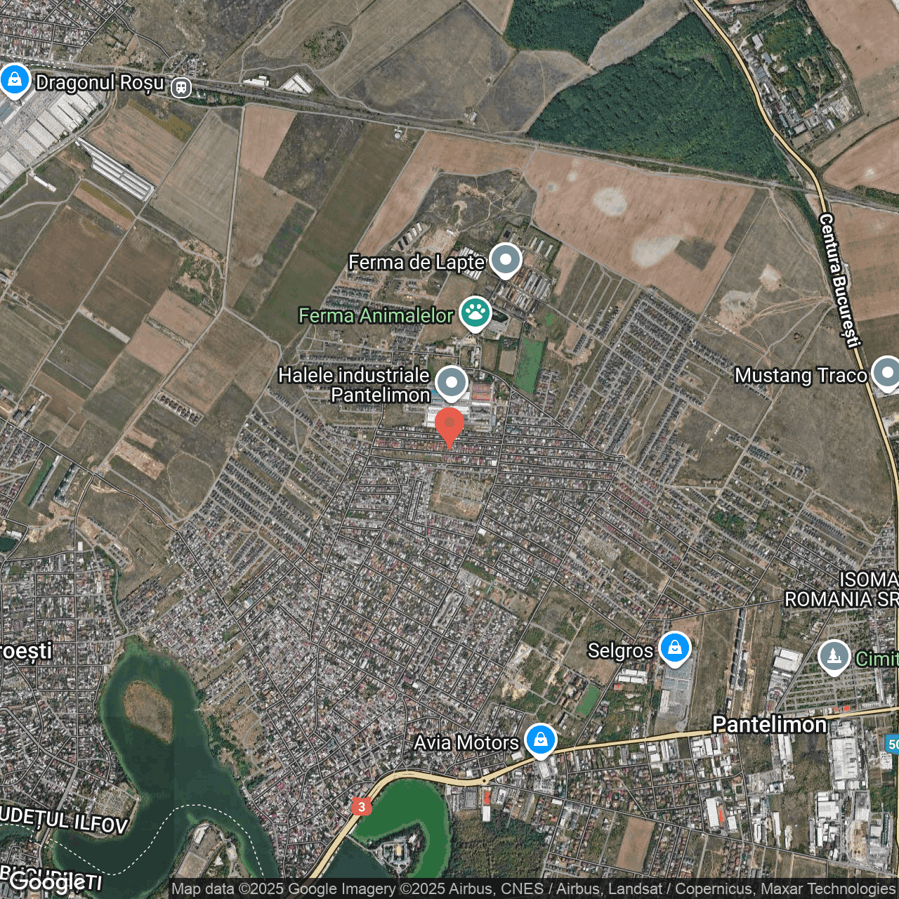 Poza harta hybrid, zoom 14, adresa str Magnoliei nr. 36 Pantelimon, , judetul