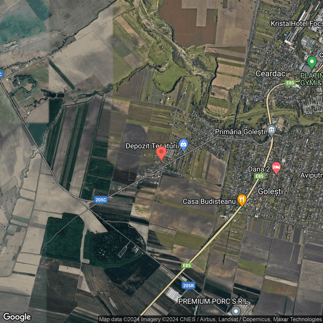 Poza harta hybrid, zoom 14, adresa Golesti Vrancea, , judetul