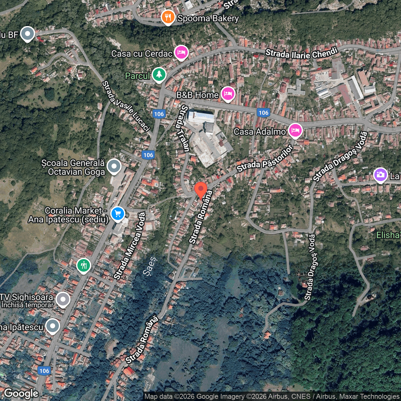 Poza harta hybrid, zoom 16, adresa Sighișoara, str. Pastorilor nr. 43, Jud. Mures, , judetul