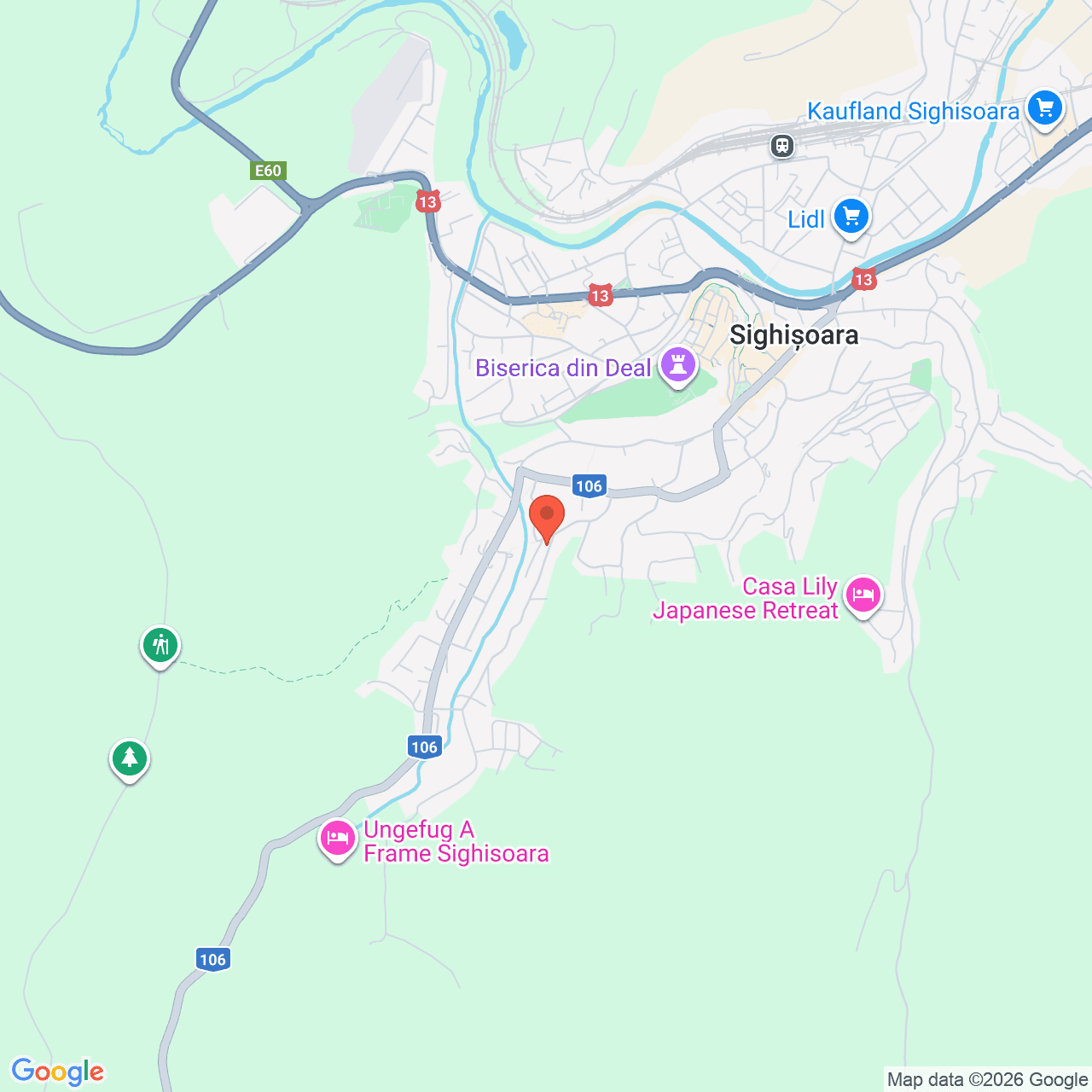 Poza harta streetview, zoom 14, adresa Sighișoara, str. Pastorilor nr. 43, Jud. Mures, , judetul