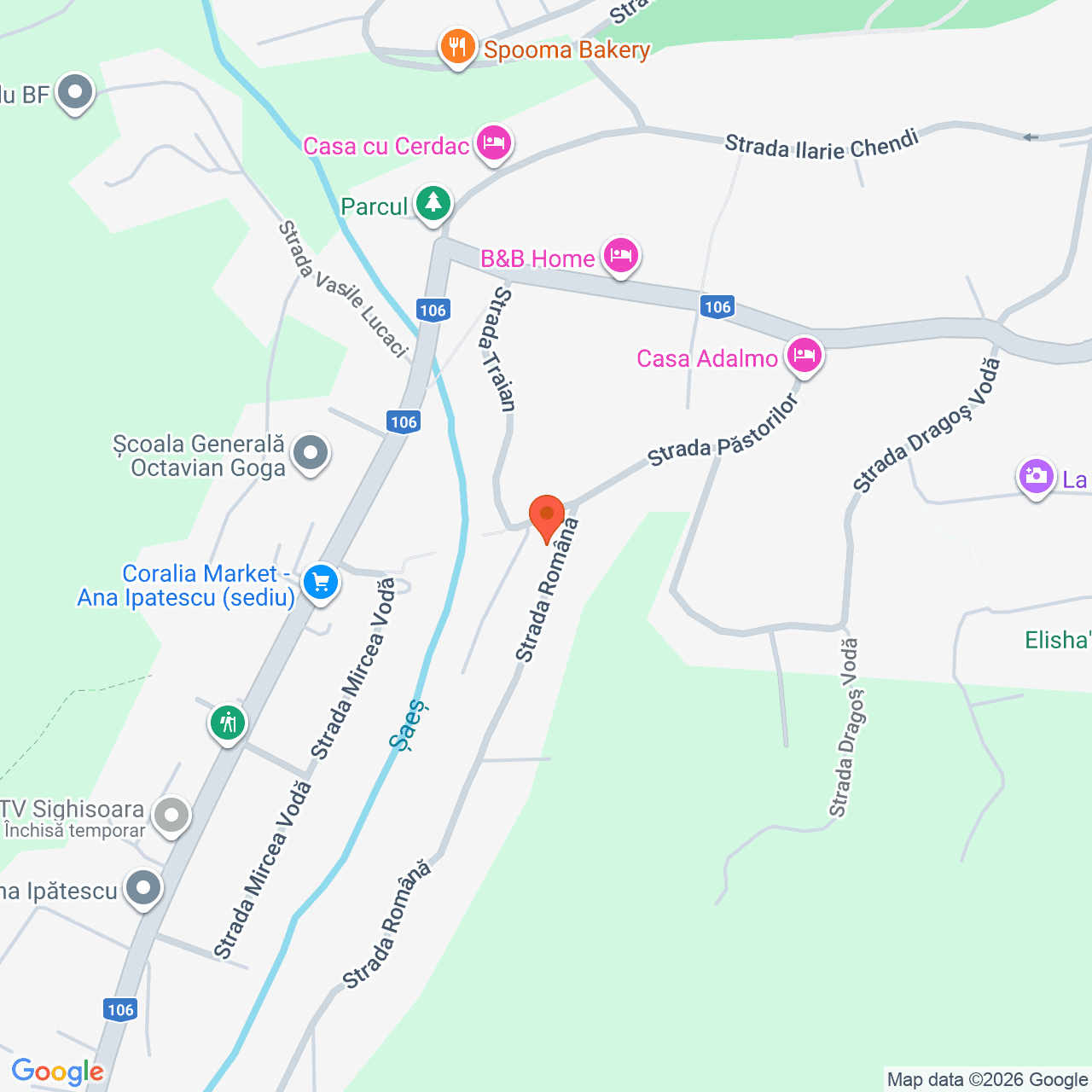 Poza harta streetview, zoom 16, adresa Sighișoara, str. Pastorilor nr. 43, Jud. Mures, , judetul