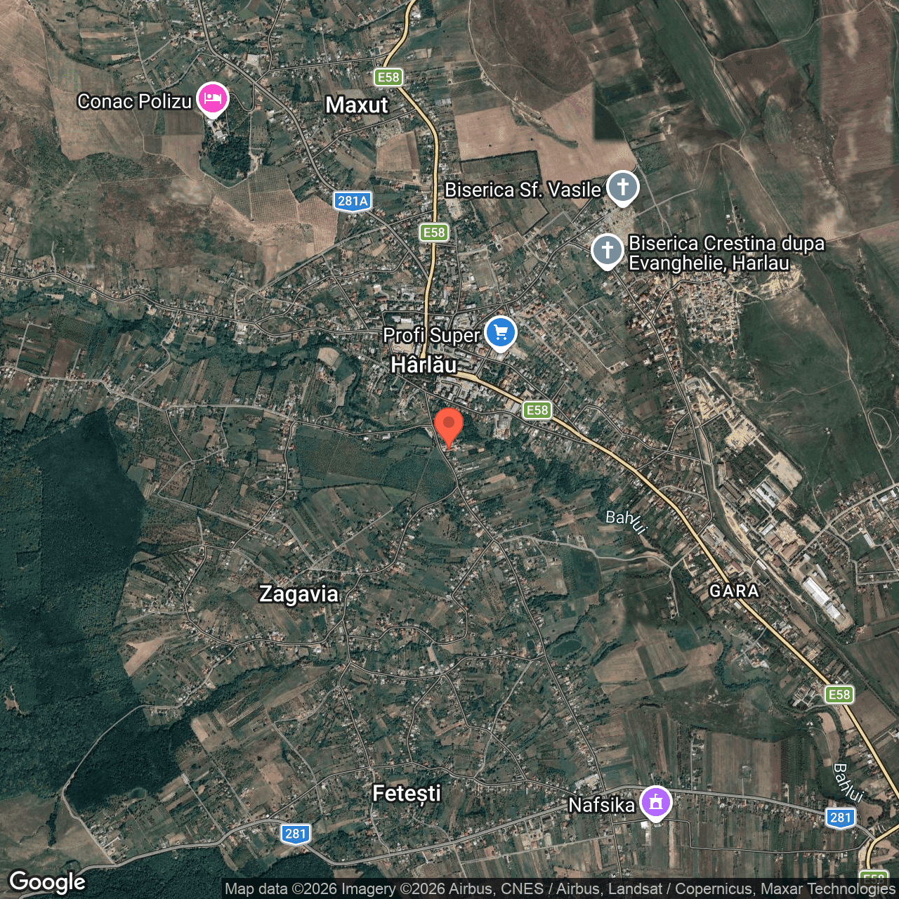 Poza harta hybrid, zoom 14, adresa Scobinti Iasi, , judetul