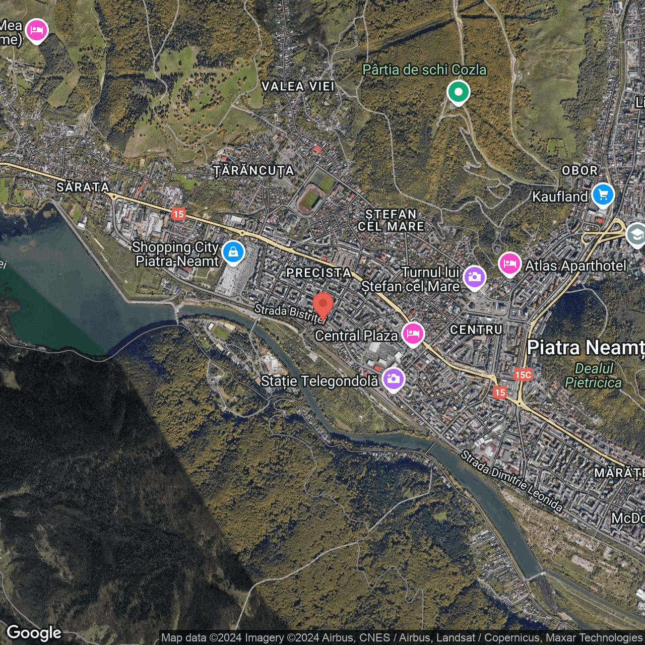 Poza harta hybrid, zoom 14, adresa Piatra Neamț, Str. Bistriței nr. 55, , judetul
