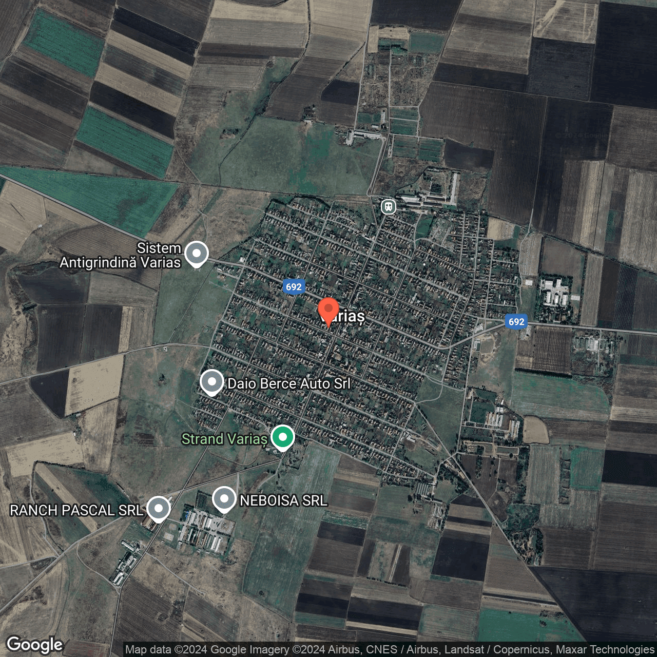 Poza harta hybrid, zoom 14, adresa Varias Timis, , judetul