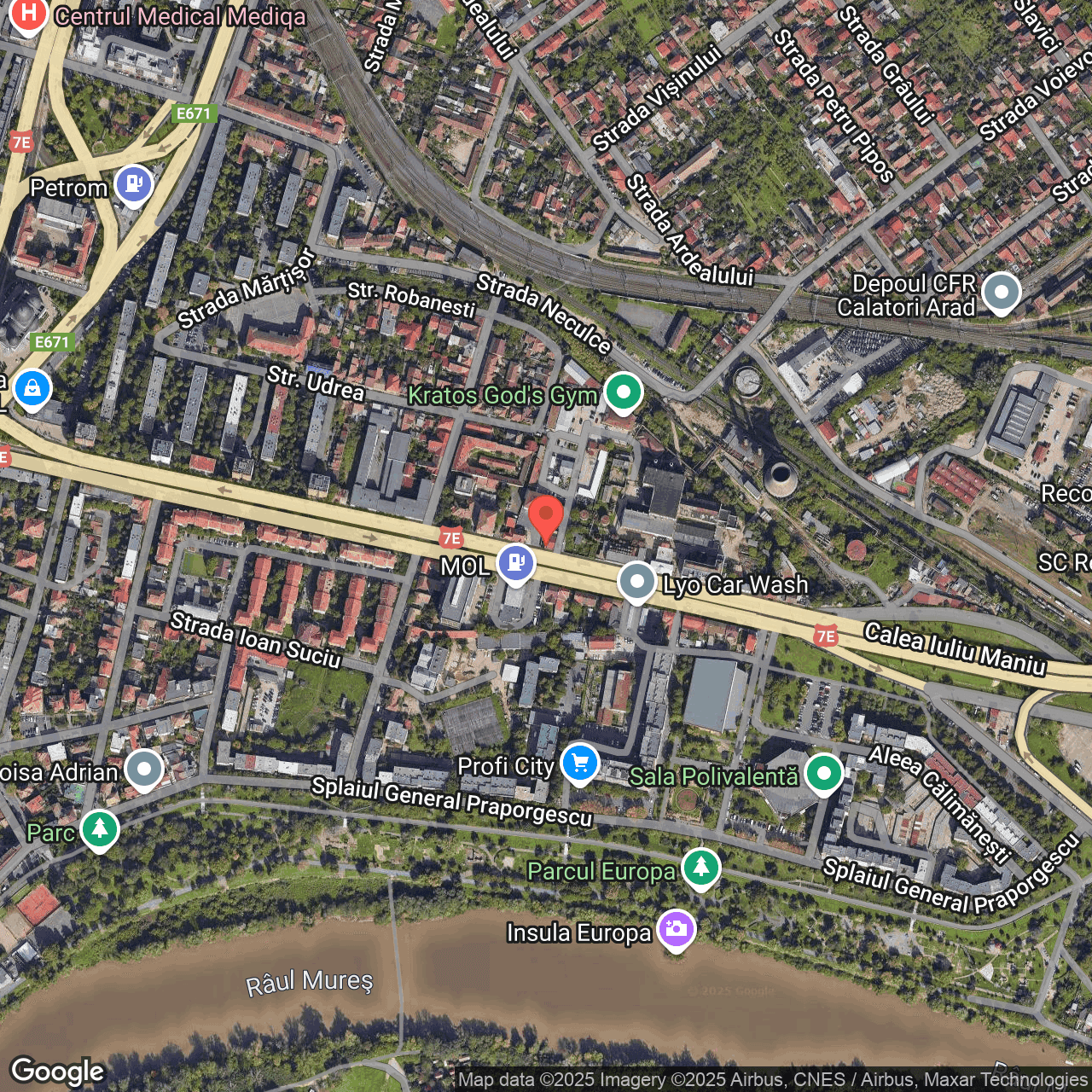 Poza harta hybrid, zoom 16, adresa Arad, Calea Iuliu Maniu, Nr. 55, , judetul