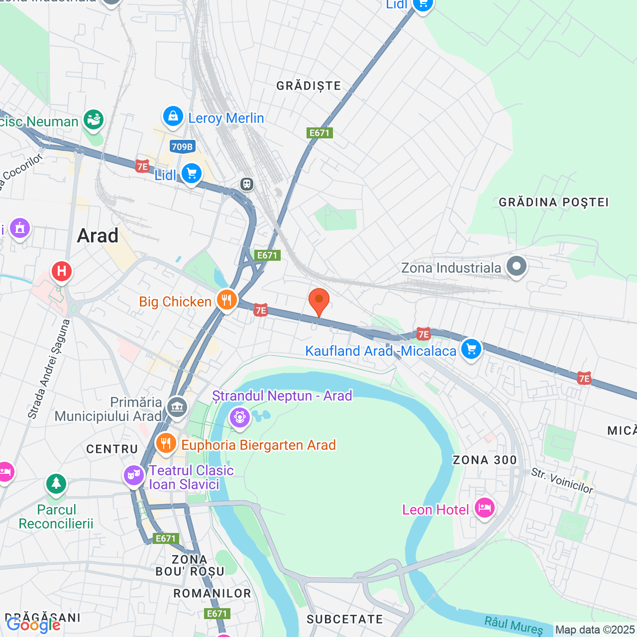 Poza harta streetview, zoom 14, adresa Arad, Calea Iuliu Maniu, Nr. 55, , judetul