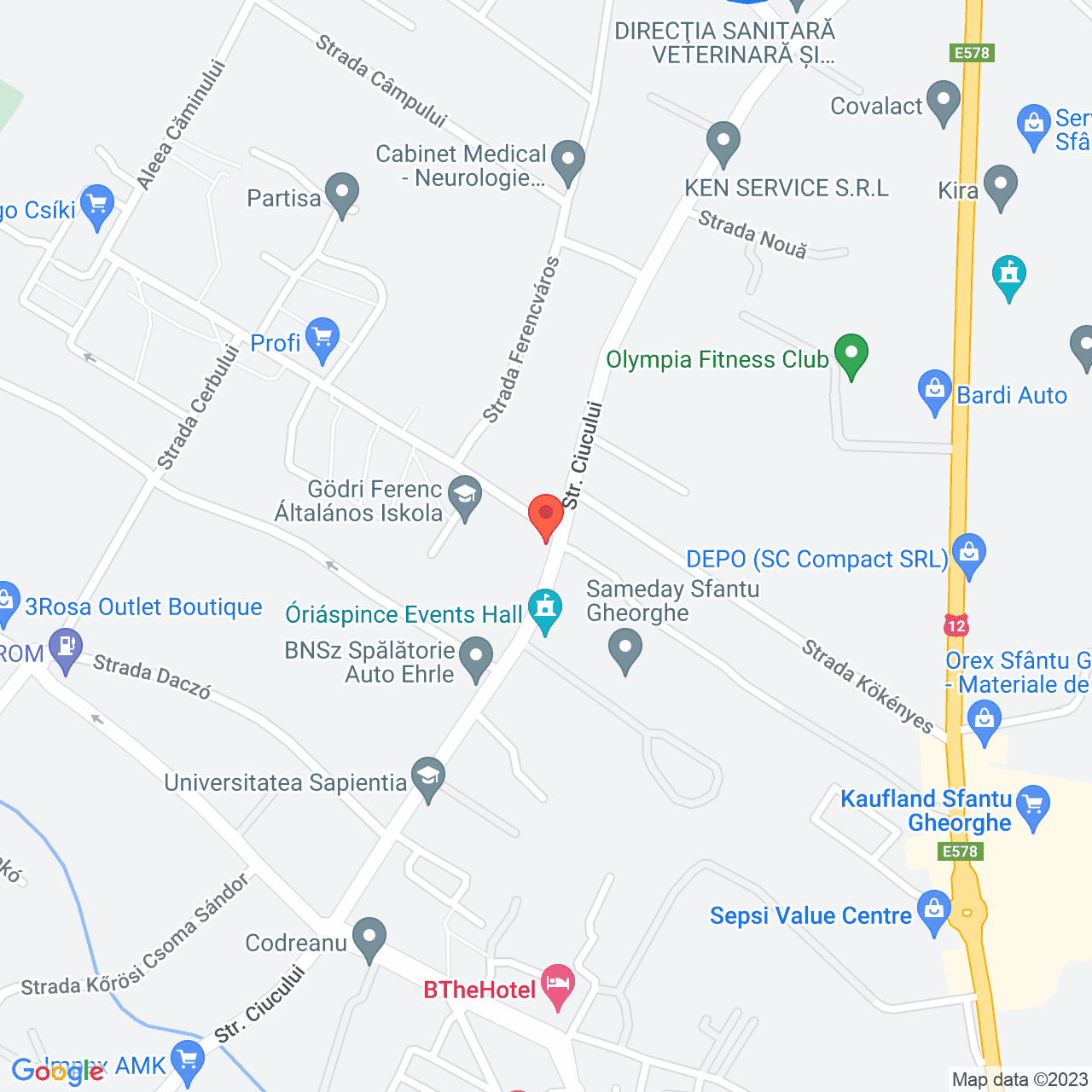 Poza harta streetview, zoom 16, adresa Str. Ciucului 89, Sfântu Gheorghe , , judetul