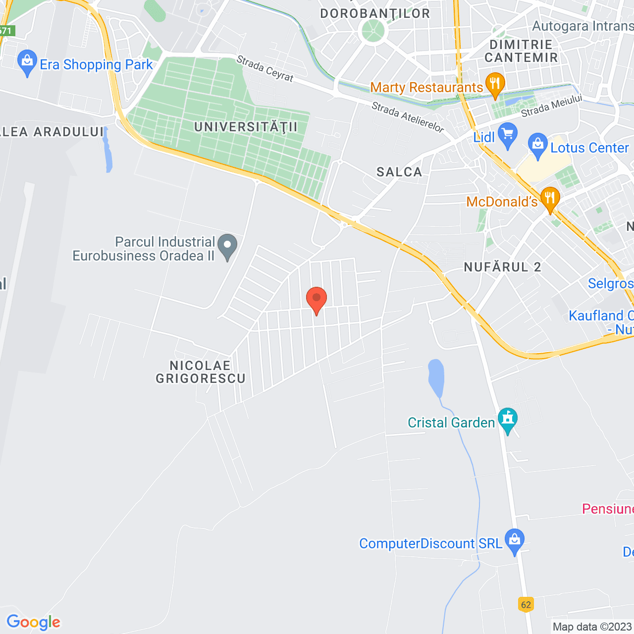 Poza harta streetview, zoom 14, adresa Oradea str. Mircea Zaciu, nr. 31, , judetul