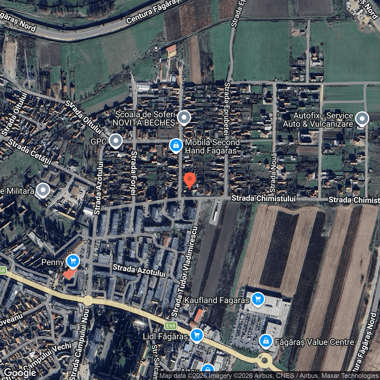 Poza harta hybrid, zoom 16, adresa Făgăraș, str. Nicovalei, nr. 2, , judetul