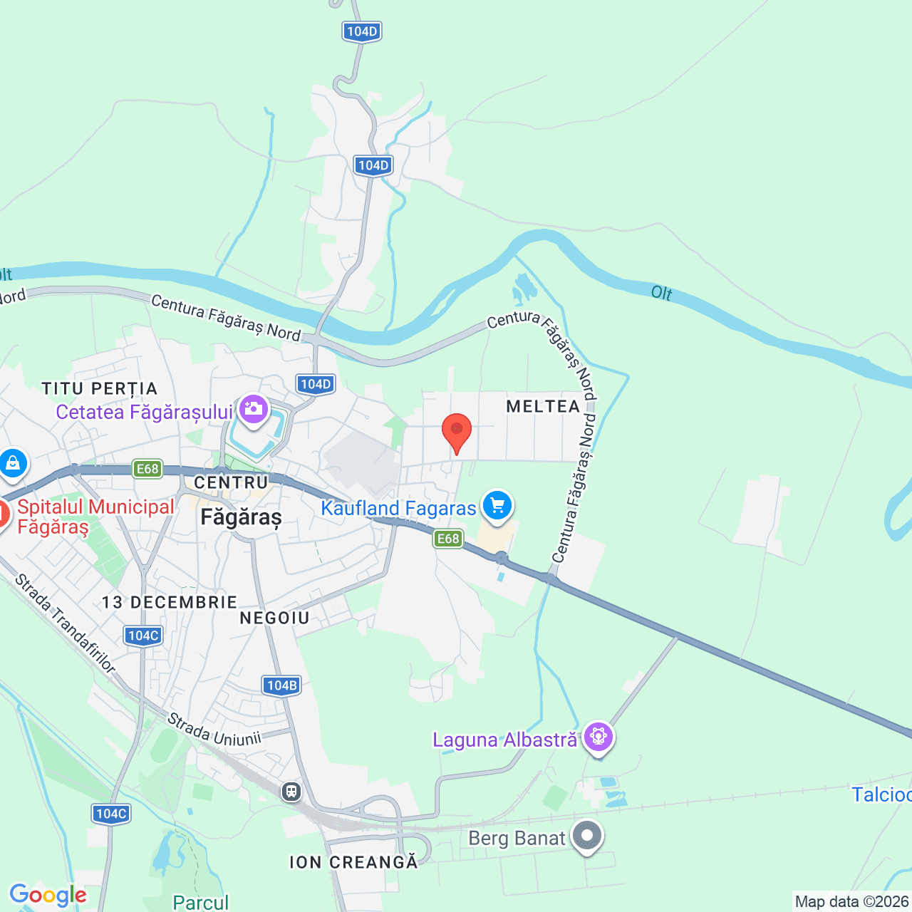 Poza harta streetview, zoom 14, adresa Făgăraș, str. Nicovalei, nr. 2, , judetul