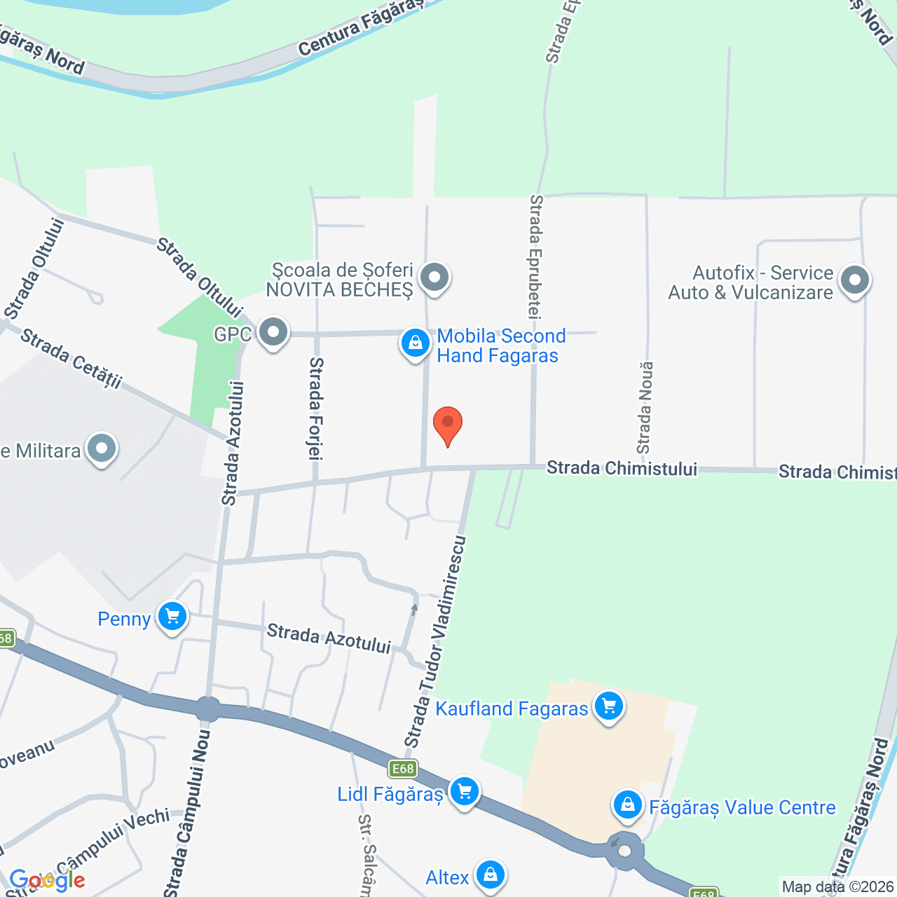 Poza harta streetview, zoom 16, adresa Făgăraș, str. Nicovalei, nr. 2, , judetul