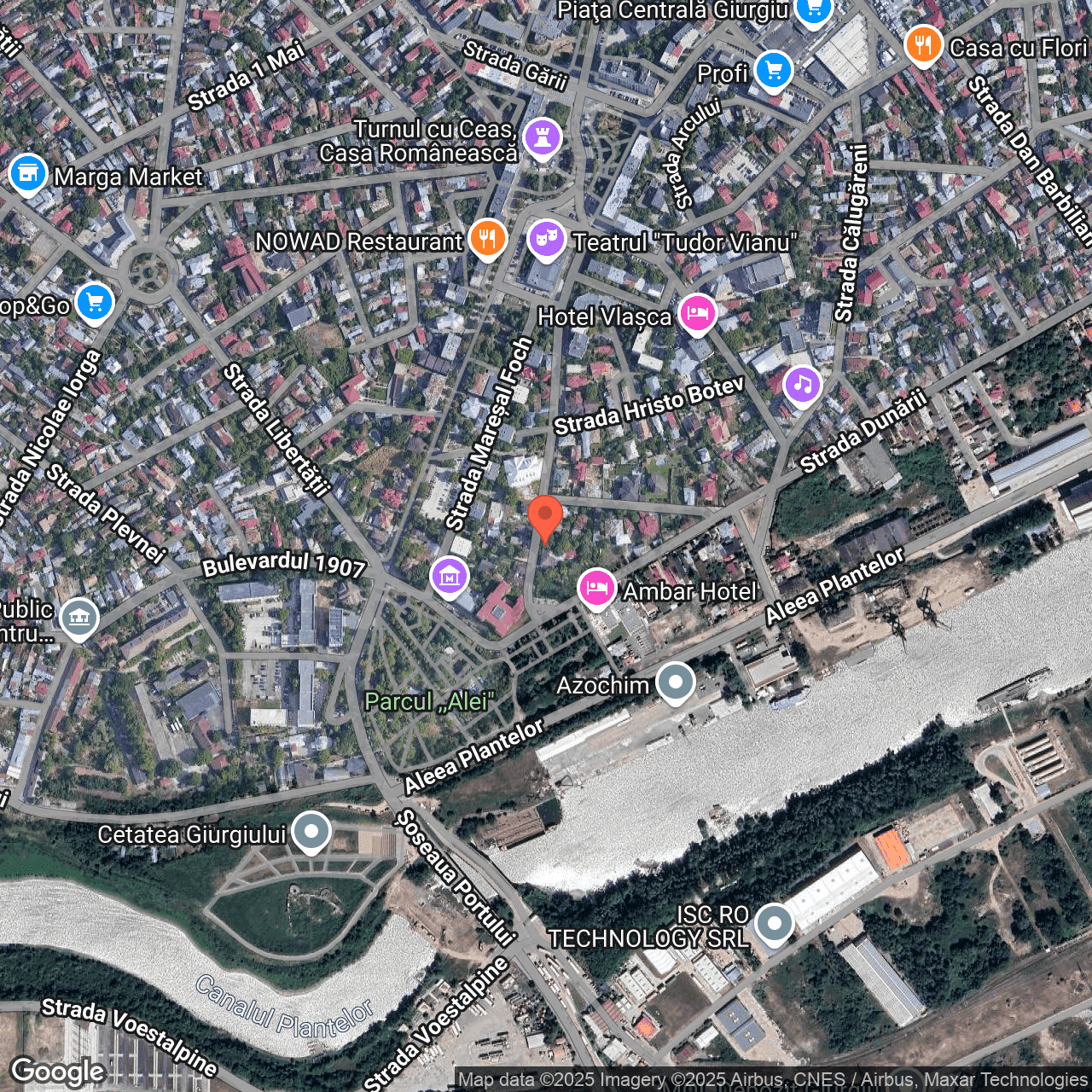 Poza harta hybrid, zoom 16, adresa Giurgiu, str.G-ral Bertholet nr.27, , judetul