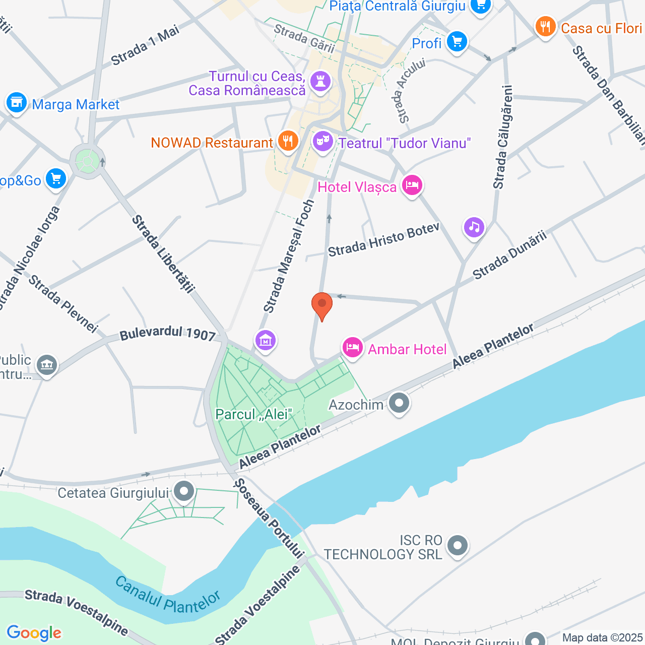 Poza harta streetview, zoom 16, adresa Giurgiu, str.G-ral Bertholet nr.27, , judetul