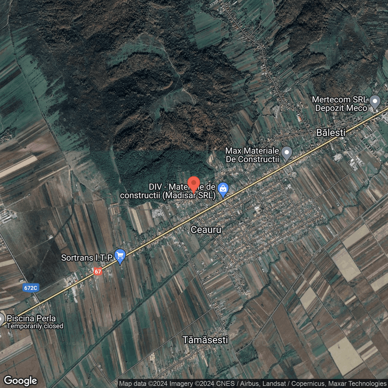 Poza harta hybrid, zoom 14, adresa Balesti Gorj, , judetul