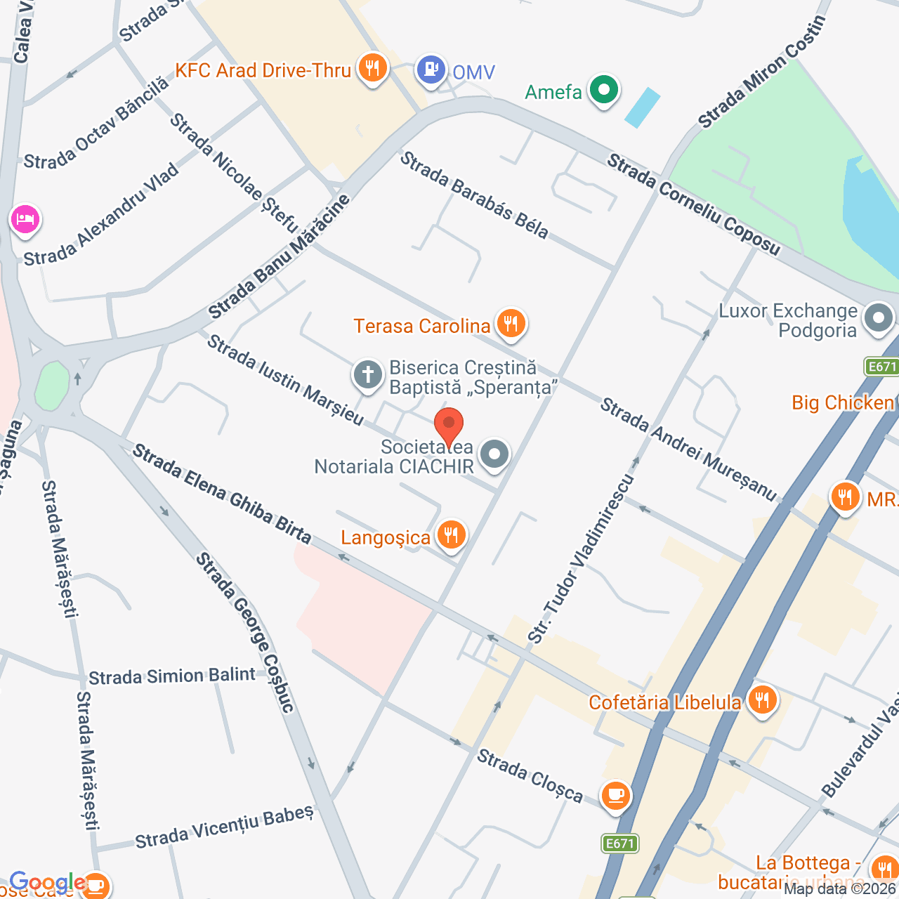 Poza harta streetview, zoom 16, adresa str. Iustin Marsieu, nr.8, Arad, , judetul
