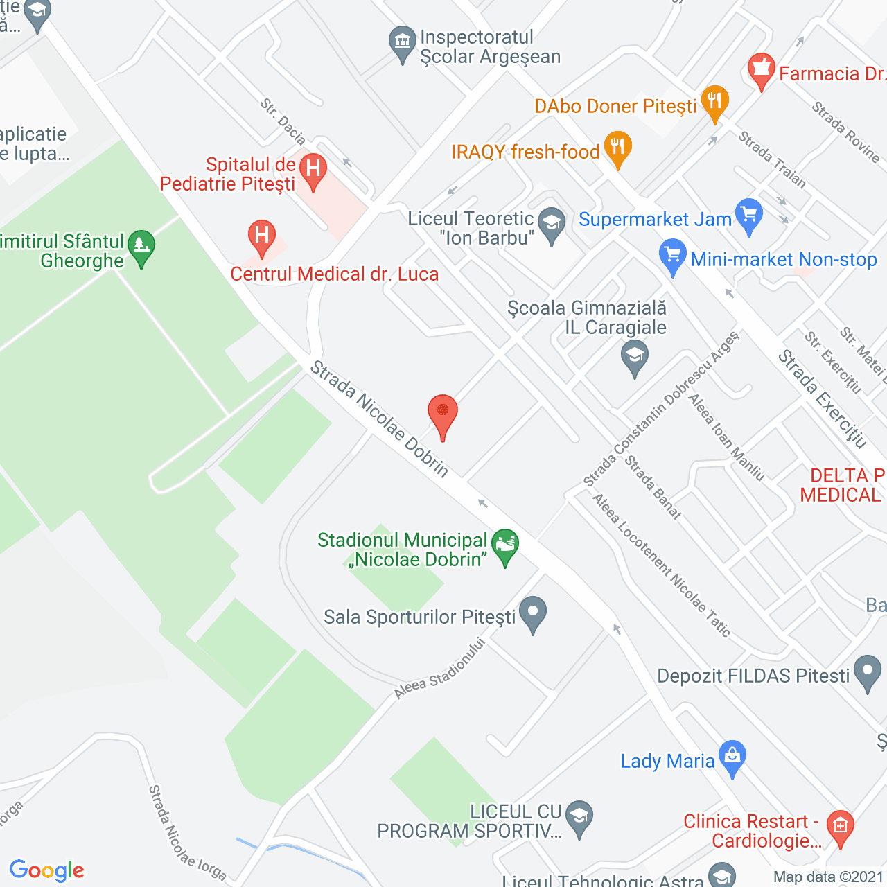 Poza harta streetview, zoom 16, adresa Strada Nicolae Dobrin 3, Pitesti, judetul Arges