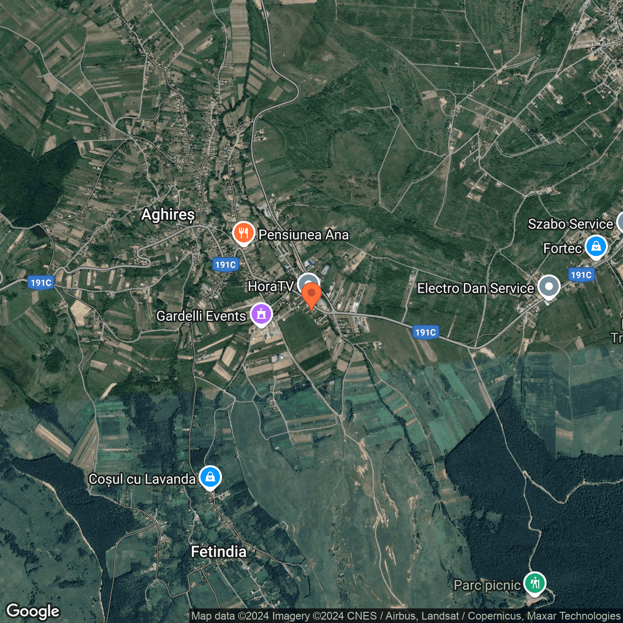 Poza harta hybrid, zoom 14, adresa Aghires, nr. 2B, com. Mesesenii de Jos, jud. Salaj, , judetul