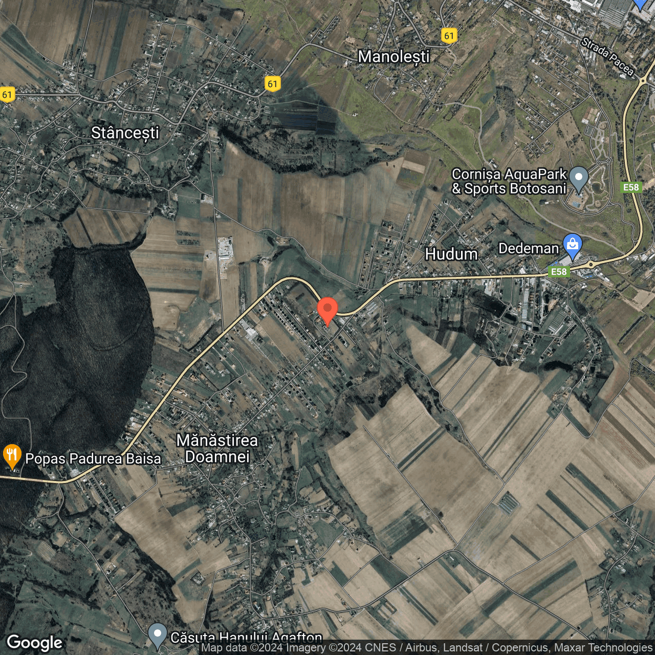 Poza harta hybrid, zoom 14, adresa Curtesti Botosani, , judetul