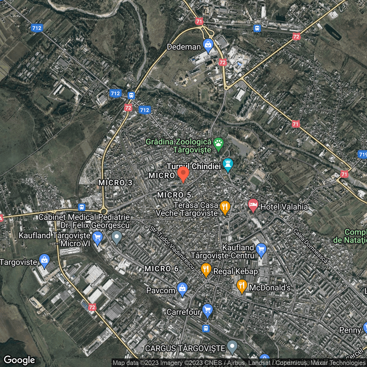 Poza harta hybrid, zoom 14, adresa Targoviste, , judetul