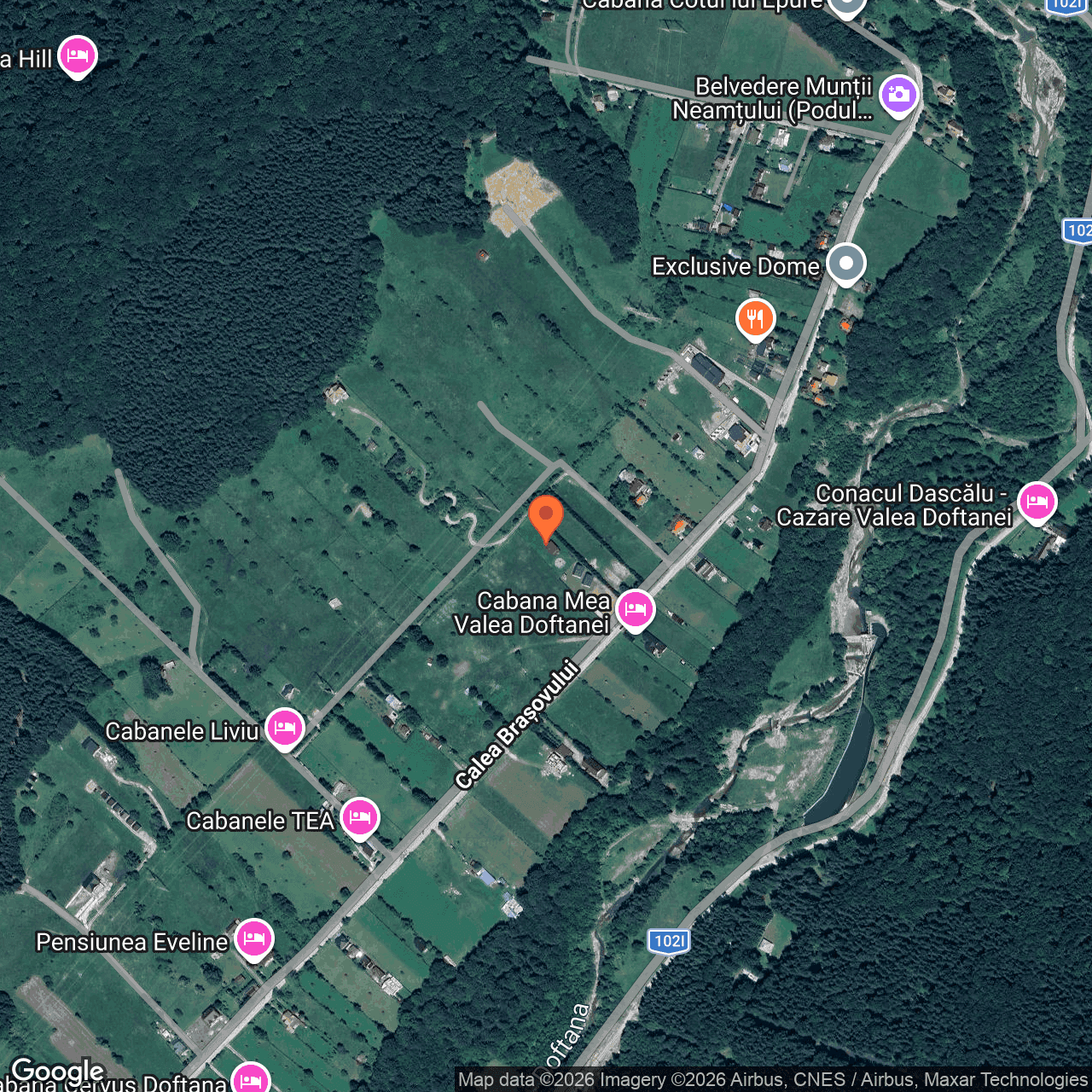 Poza harta hybrid, zoom 16, adresa Traisteni, comuna Valea Doftanei jud Prahova, , judetul