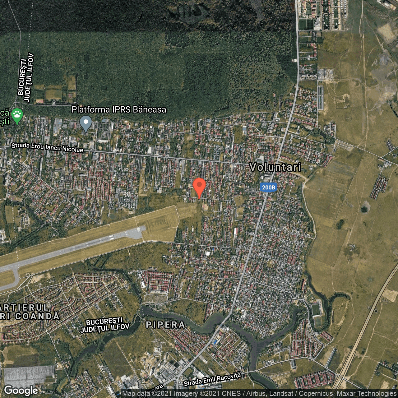 Poza harta hybrid, zoom 14, adresa Drumul Negru 47, Voluntari, judetul Bucuresti Ilfov