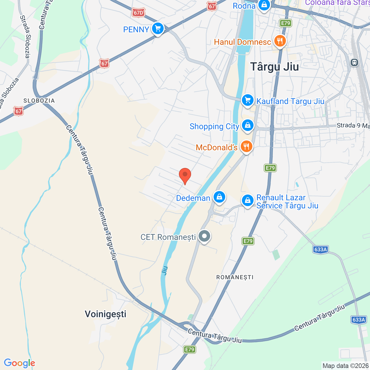 Poza harta streetview, zoom 14, adresa Tg. Jiu, str. Panduri, nr. 181, jud. Gorj, , judetul