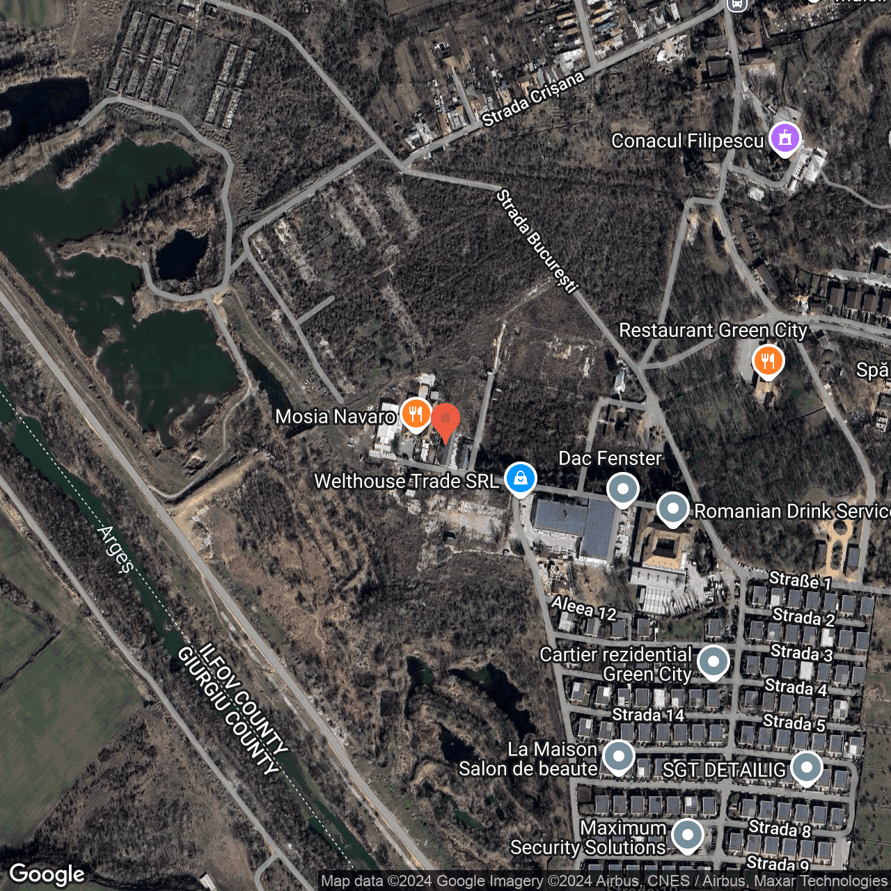 Poza harta hybrid, zoom 16, adresa 1 Decembrie Ilfov, , judetul