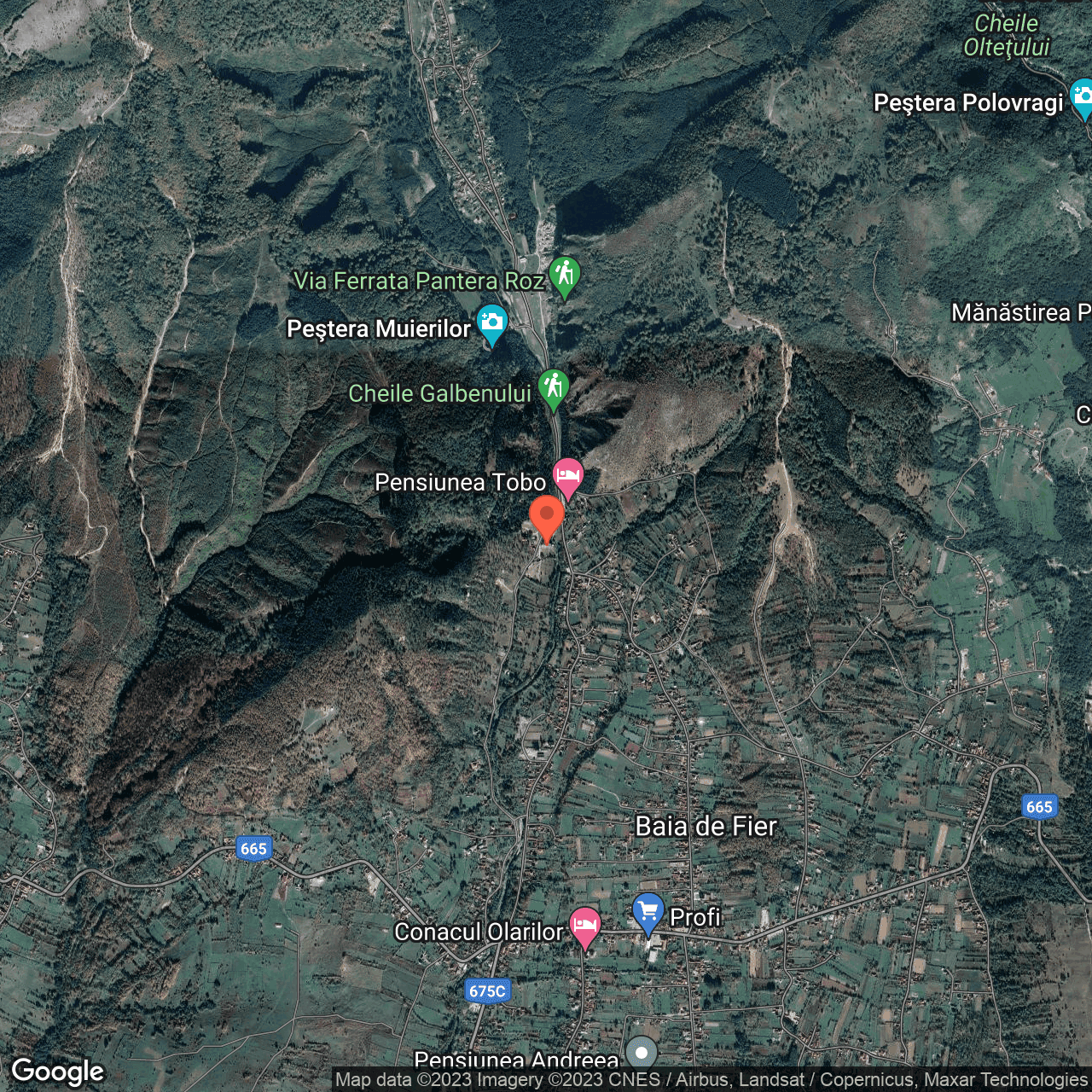 Poza harta hybrid, zoom 14, adresa Baia de Fier, , judetul