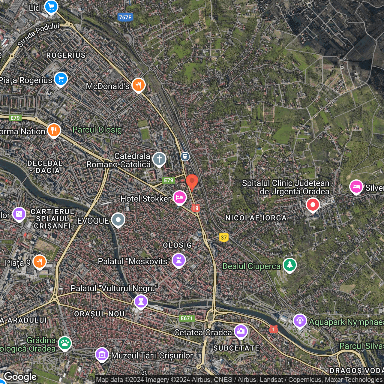 Poza harta hybrid, zoom 14, adresa Oradea str. Republicii, nr. 73, , judetul