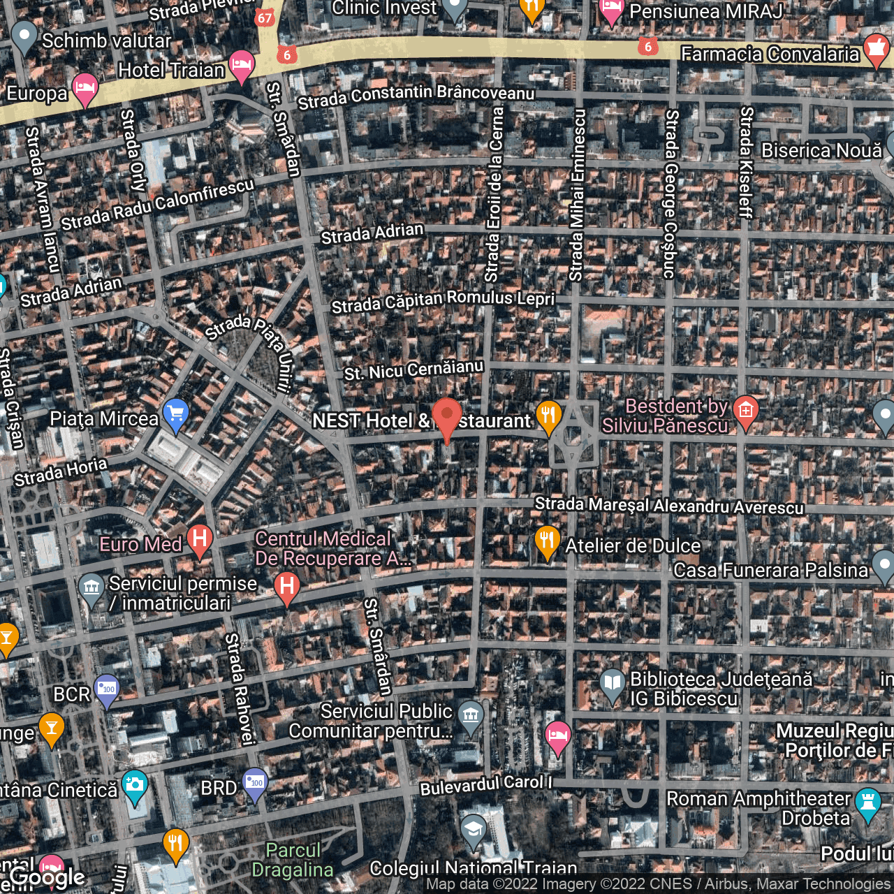 Poza harta hybrid, zoom 16, adresa Matei Vasilescu nr.12, Drobeta-Turnu Severin, judetul Mehedinti