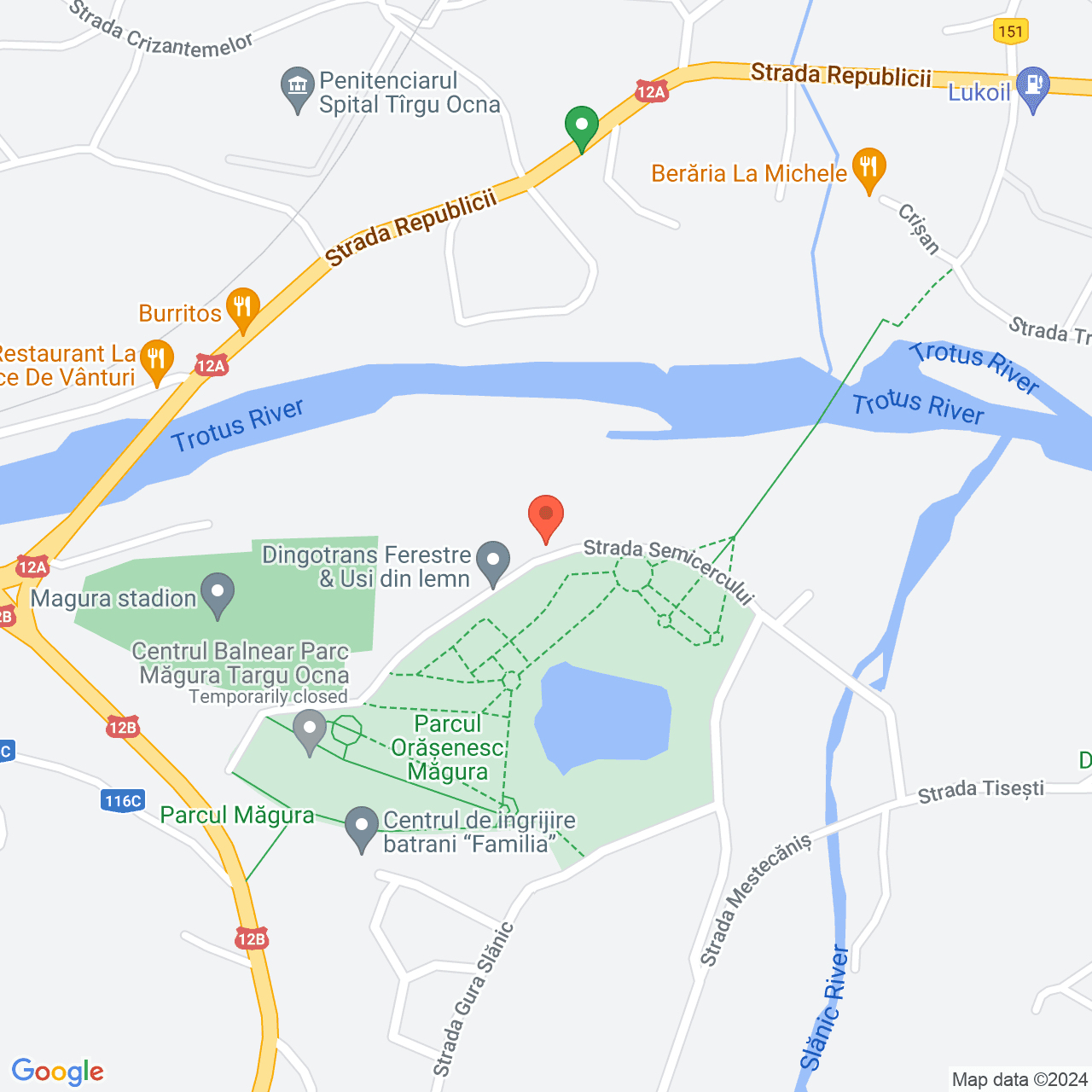 Poza harta streetview, zoom 16, adresa Targu Ocna, Str. Semicercului 7, , judetul