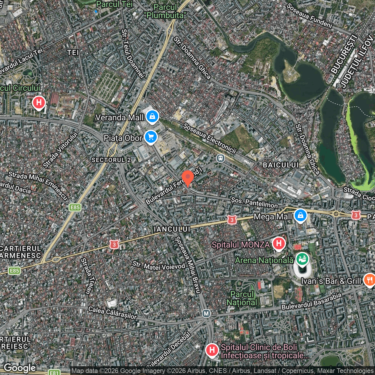 Poza harta hybrid, zoom 14, adresa Soseaua Pantelimon nr. 33-35 Sector 2, Bucuresti, , judetul