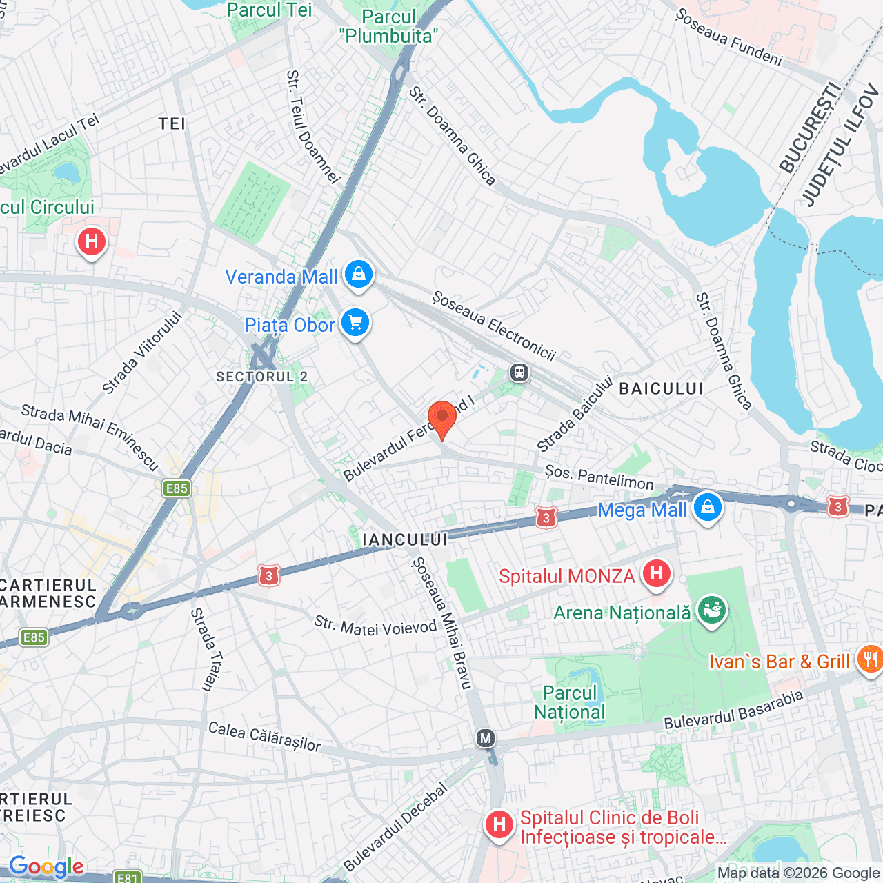 Poza harta streetview, zoom 14, adresa Soseaua Pantelimon nr. 33-35 Sector 2, Bucuresti, , judetul