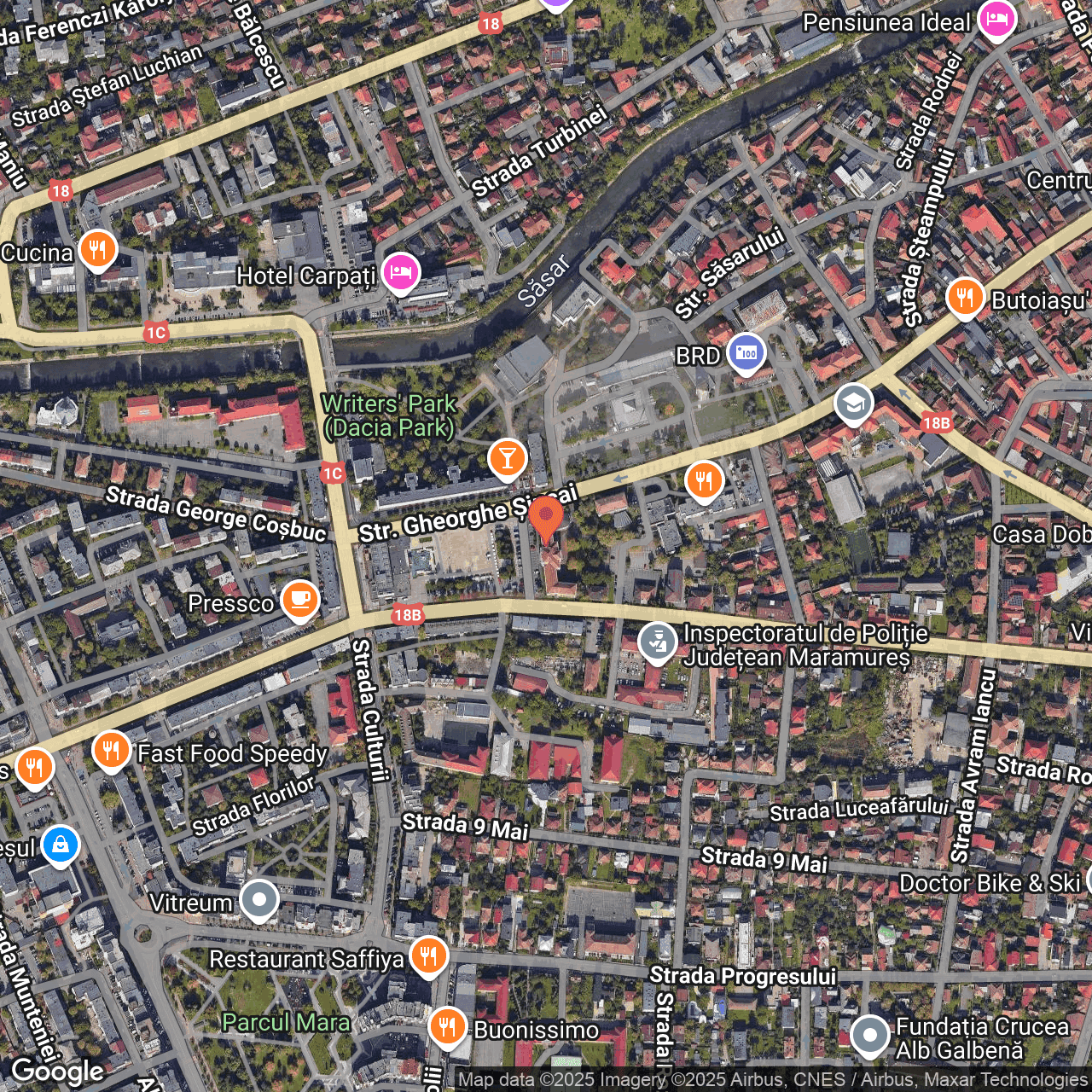 Poza harta hybrid, zoom 16, adresa Baia Mare, Piata Revolutiei nr. 1, , judetul