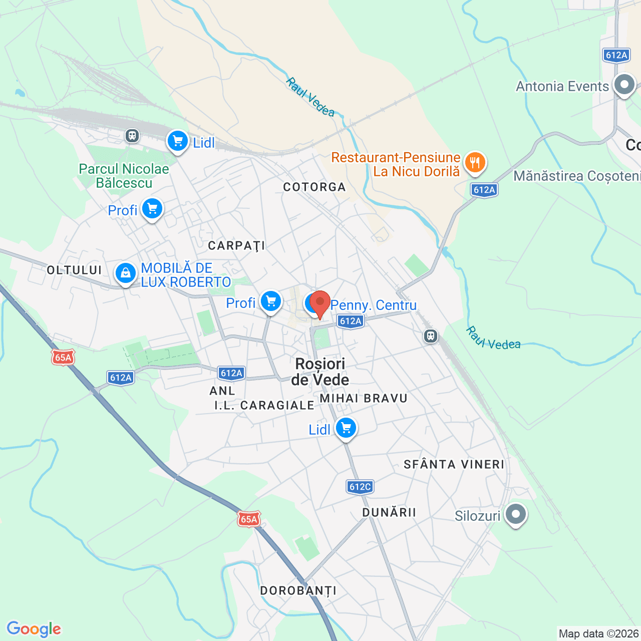 Poza harta streetview, zoom 14, adresa Rosiorii de Vede Teleorman, , judetul