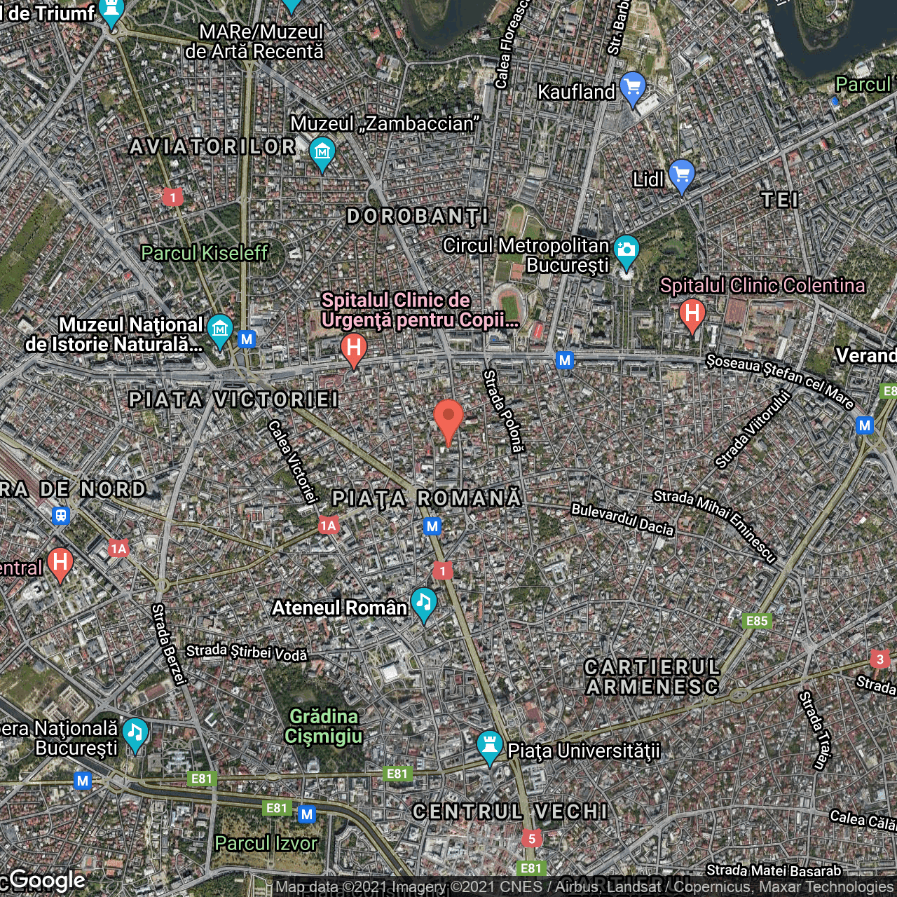 Poza harta hybrid, zoom 14, adresa Calea Dorobanti 39, Bucuresti, judetul Bucuresti Ilfov