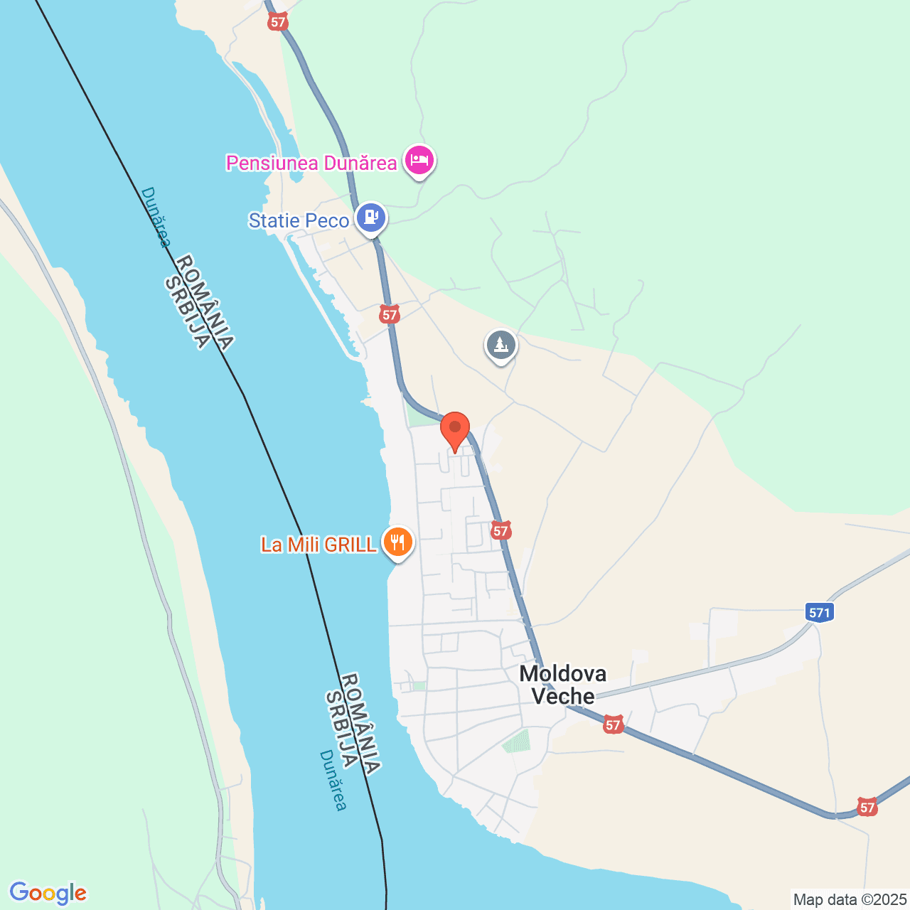 Poza harta streetview, zoom 14, adresa  Moldova Veche, Strada Mihai Viteazu  jud. Caras-Severin, , judetul
