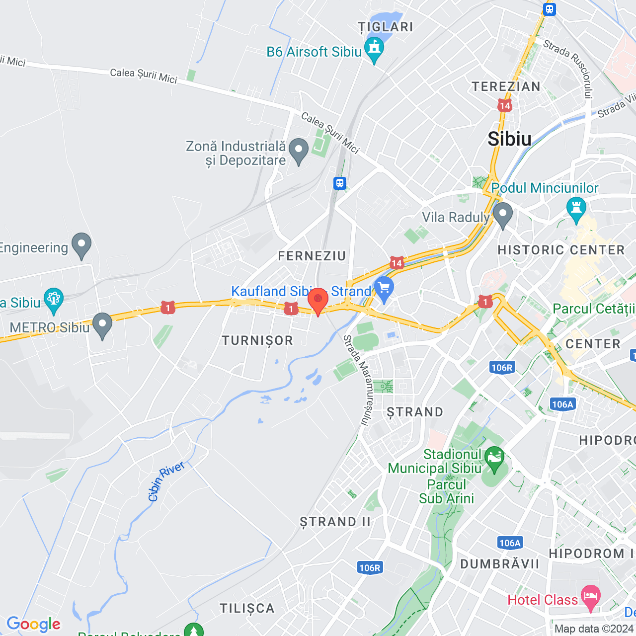 Poza harta streetview, zoom 14, adresa Sibiu, Str. Griului, Nr. 27, , judetul