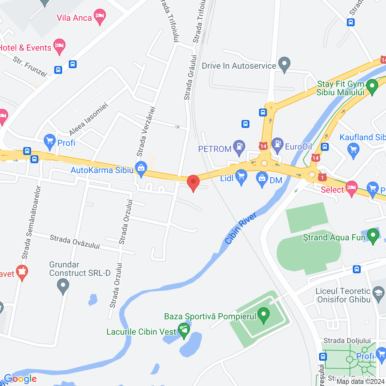 Poza harta streetview, zoom 16, adresa Sibiu, Str. Griului, Nr. 27, , judetul