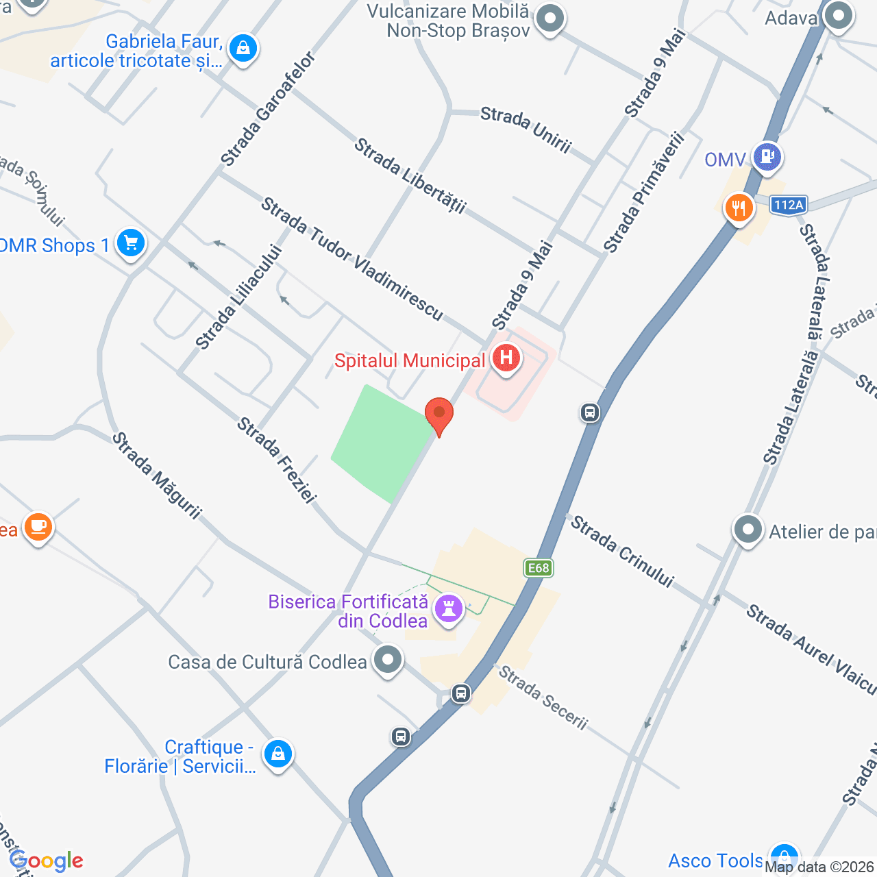 Poza harta streetview, zoom 16, adresa Codlea, str.9 Mai nr.2, , judetul