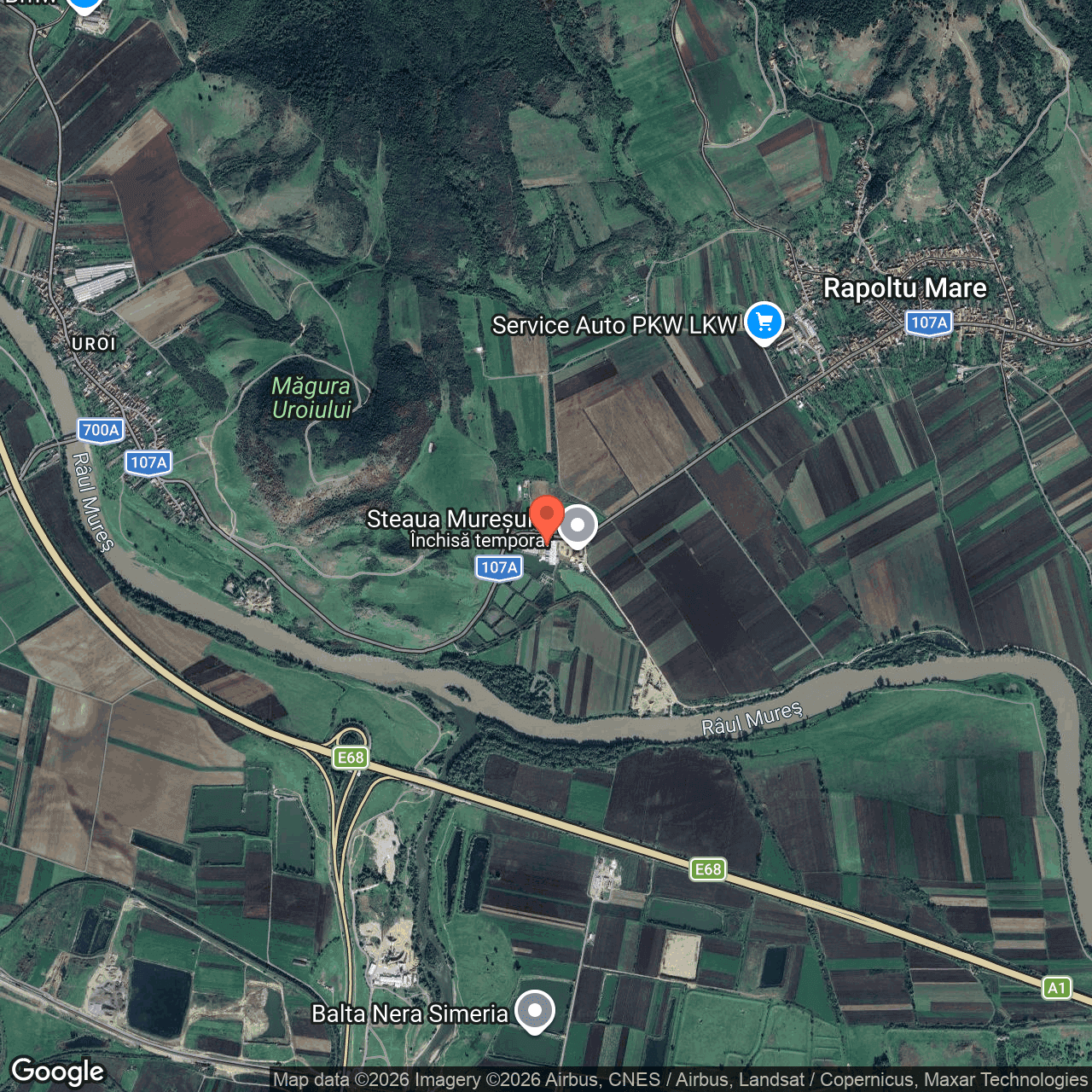 Poza harta hybrid, zoom 14, adresa Rapoltu Mare Hunedoara, , judetul