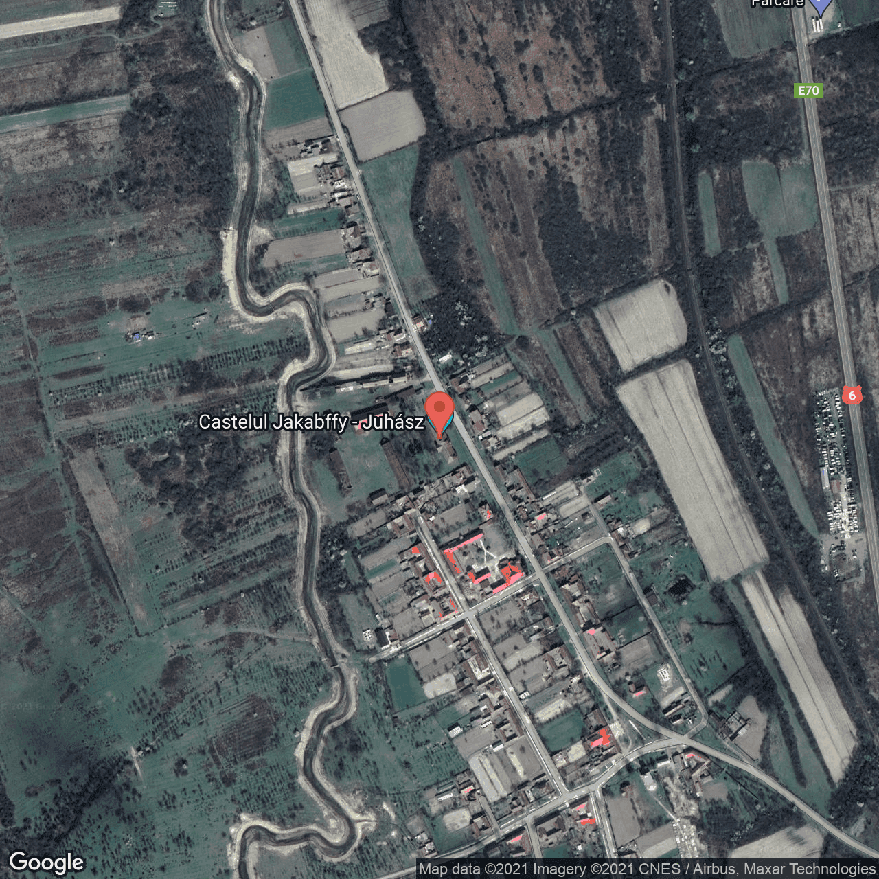 Poza harta hybrid, zoom 16, adresa Zagujeni, judetul Caras Severin