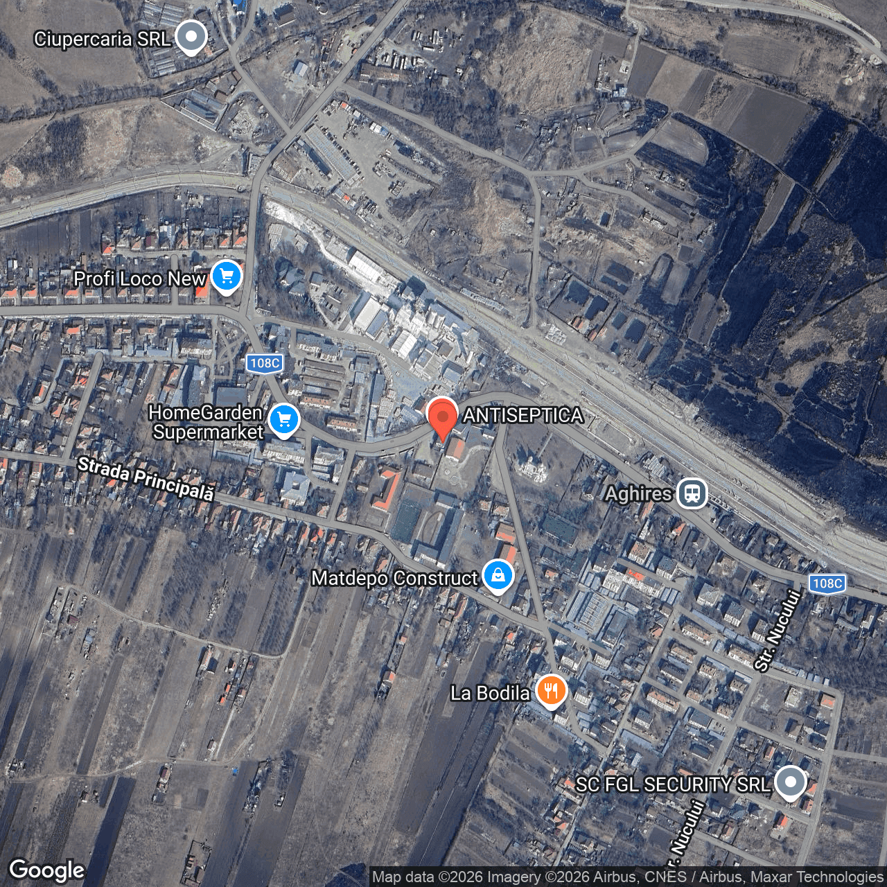 Poza harta hybrid, zoom 16, adresa Aghiresu Cluj, , judetul