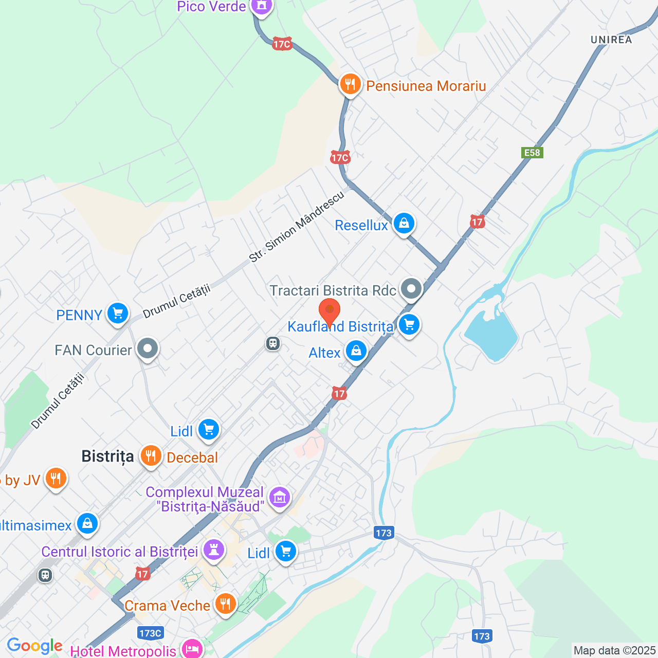 Poza harta streetview, zoom 14, adresa Bistrita, str.Calea Moldovei, nr.16A, , judetul