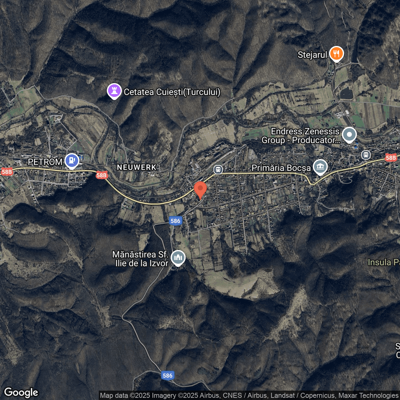 Poza harta hybrid, zoom 14, adresa Bocșa, str. Dognecei nr.10, , judetul